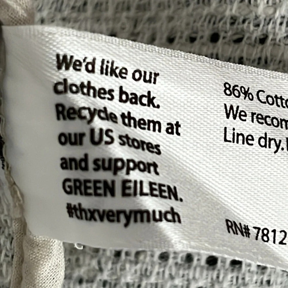 Eileen Fisher Snap Front Cotton Blend 3/4 Sleeve Jacket - Size Medium - Picture 6 of 6